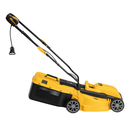 Газонокосилка электрическая GMC-1200, шир.,32см, 1200 Вт, 3 уров., травосб. 30 л Denzel цена