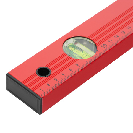 Уровень алюминиевый, 1200 мм, 3 глазка, красный, линейка Matrix цена