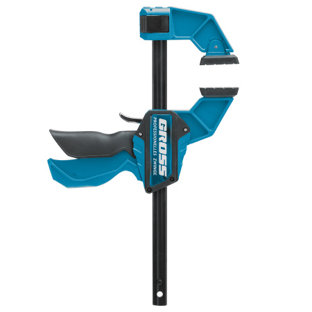 Струбцина реечная, быстрозажимная, пистолетного типа, пошаговый механизм, пластиковый корпус, 150 мм Gross цена