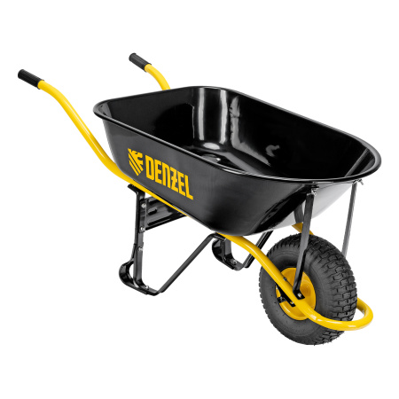 Тачка строительная, усиленная, объем 130 л, 230 кг, колесо 15х6.00-6 Denzel цена