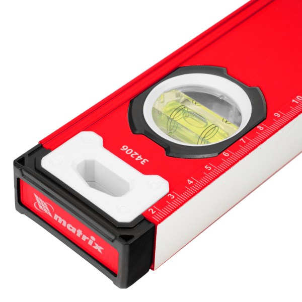 Уровень алюминиевый, фрезерованный, 3 глазка, рукоятки, 2000 мм Matrix цена