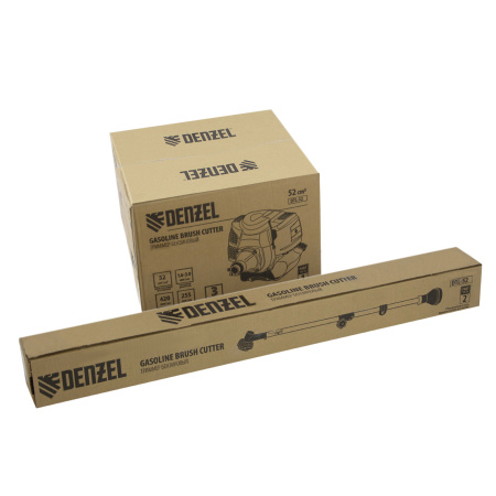 Триммер бензиновый DTL-52, 52 см3, неразъемная штанга, состоит из 2 частей Denzel цена