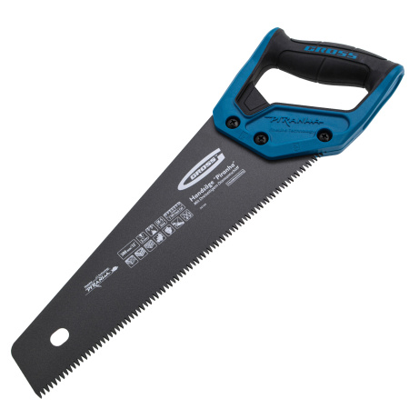 Ножовка по дереву "PIRANHA", 300 мм, 7 TPI, 3D-зуб, тефлоновое покрытие полотна, двухкомпонентная рукоятка Gross цена