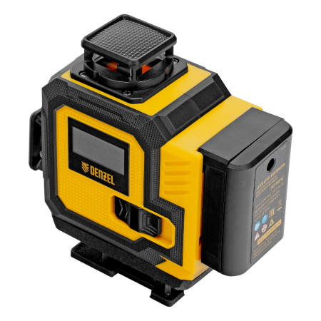 Лазерный уровень мультипризменный DLV-360-4C, 30 м, зеленый луч, Li-Ion 2,4 Aч, кейс// Denzel цена