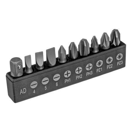 Отвертка реверсивная с набором бит и насадок торцевых, CrV, 1/4, 16 шт Matrix