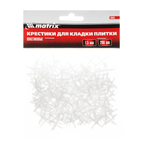 Крестики, 1.5 мм, для кладки плитки, 200 шт Matrix цена