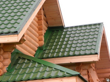 Металлочерепица Монтеррей 0.4 мм 1170х1180 мм зелёный RAL 6005