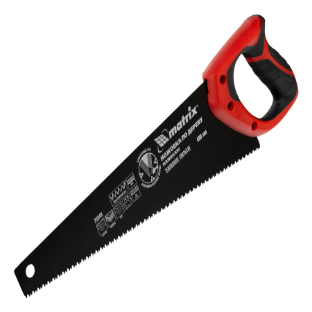 Ножовка по дереву, 400 мм, 7-8 TPI, зуб-3D, каленый зуб, тефлоновое покрытие полотна, двухкомпонентная рукоятка Matrix цена