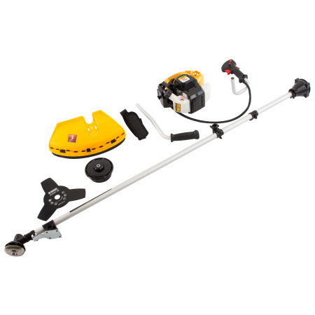 Триммер бензиновый DR-33, 33 см3, неразъемная штанга, состоит из 2 частей Denzel цена