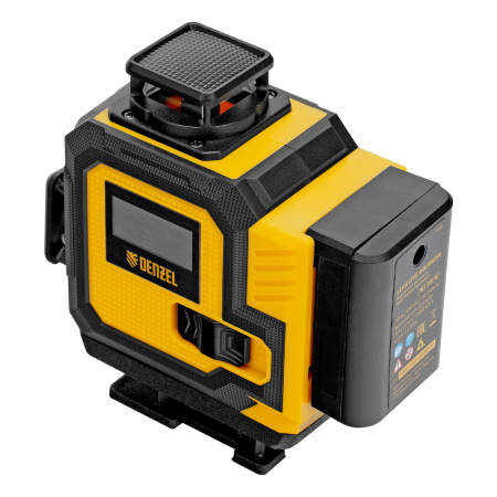 Лазерный уровень мультипризменный DLV 360-4T, 30 м, зеленый луч, Li-Ion 2,4 Aч, штатив// Denzel цена