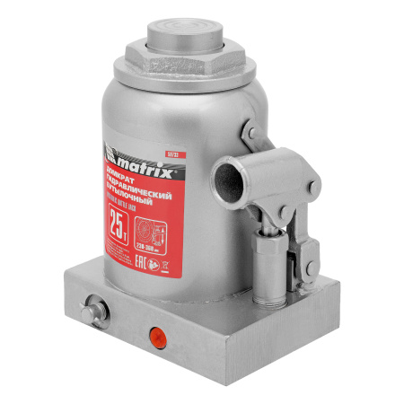 Домкрат гидравлический бутылочный, 25 т, высота подъема 230-360 мм Matrix цена