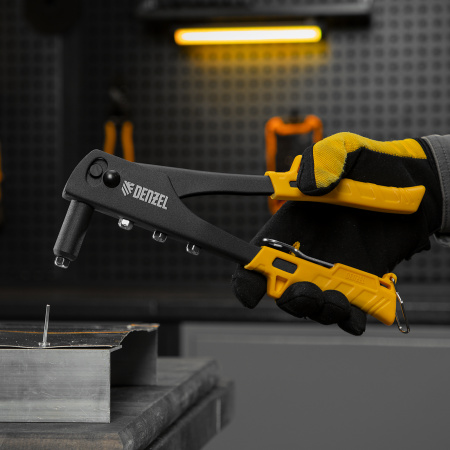 Заклепочник ручной, 255 мм, заклепки 2,4-3,2-4,0-4,8 мм Denzel цена