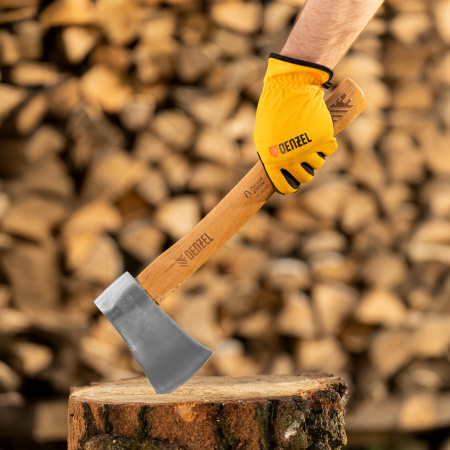 Топор кованый, 900 г, американский тип, буковая рукоятка, 430мм, EFP Denzel цена