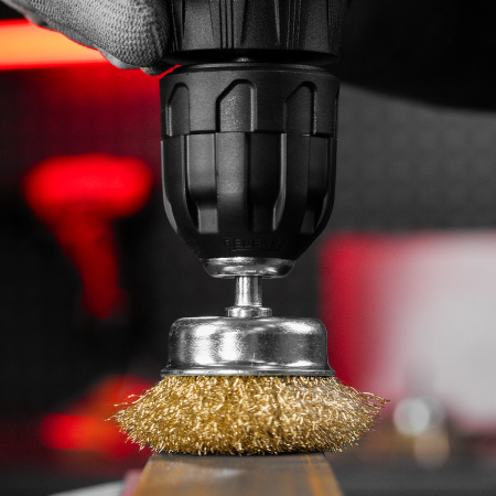 Набор щеток для дрели, 3 шт, 1 плоская, 65 мм, 50 мм "чашка", ручная металлическая Matrix