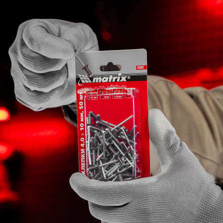 Заклепки 4.0 х 10 мм RAL 8017, темно-коричневый, 50 шт Matrix цена