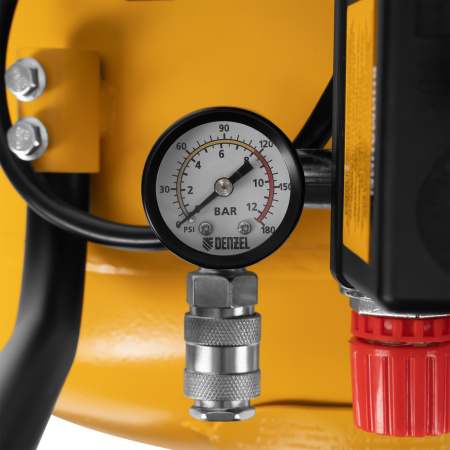 Компрессор воздушный BCV2200/100, ременный привод, 2.2 кВт, 100 литров, 370 л/мин Denzel