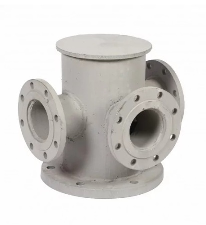 Тройник фланцевый с пожарной подставкой стальной ППТФ 200х250
