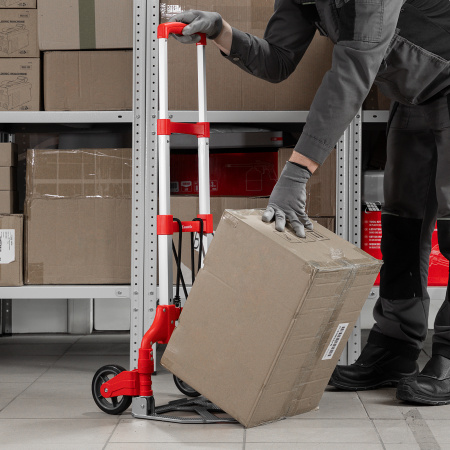 Тележка хозяйственная, складная, 2 колесная, грузоподъемность 70 кг Matrix цена