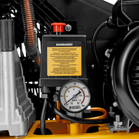 Компрессор воздушный рем. привод BCI 2100/50, 2,1 кВт, 50 литров, 400 л/мин Denzel