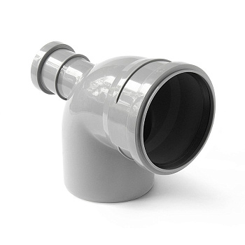 Отвод 110х90 с выходом 50 (прямой/сзади) для внутренней канализации FLEXTRON