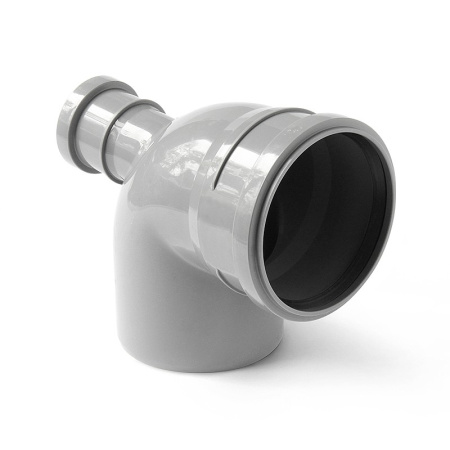 Отвод 110х90 с выходом 50 (прямой/сзади) для внутренней канализации FLEXTRON