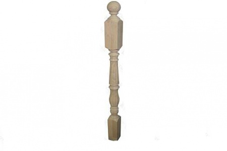 Начальный столб из бука №5 100х100х1200 мм АА