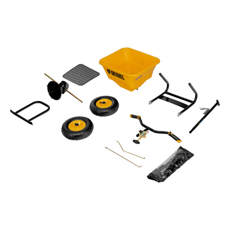 Механическая сеялка на колесах, 45 л Denzel цена