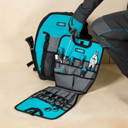 Рюкзак для инструмента Experte, 77 карманов, пластиковое дно, органайзер, 360 х 205 х 470 мм Gross цена