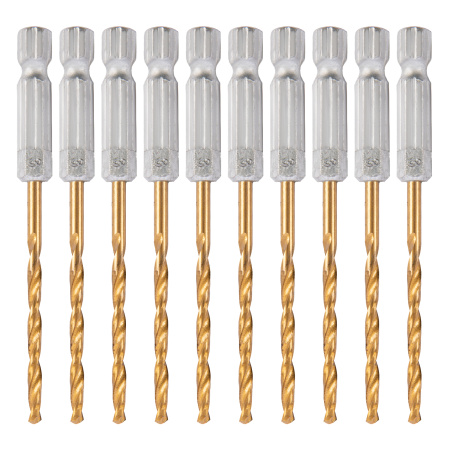 Сверло по металлу, 3 мм, HSS, нитридтитановое покрытие, шестигранный хвостовик Matrix