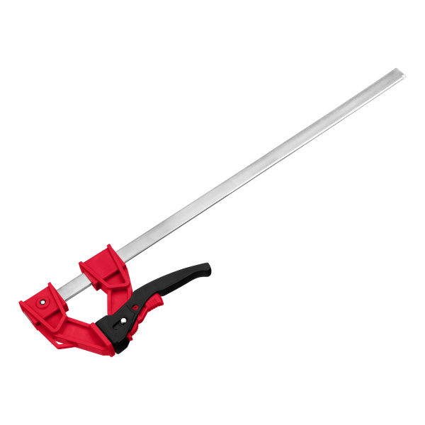 Струбцина реечная быстрозажимная, усиленная, пластиковый корпус рычажно-храповой механизм, 500 х 100 х 661 мм, штанга 5 х 22 мм Matrix цена