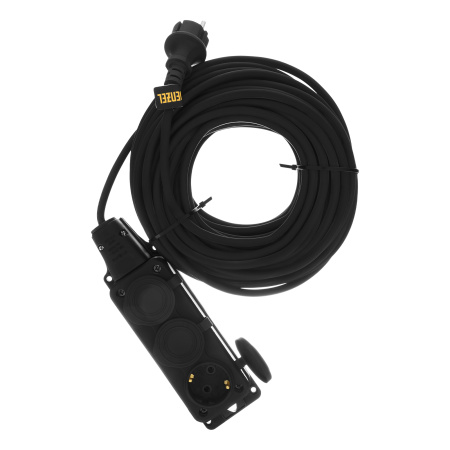 Удлинитель-шнур силовой Top Series, КГТТ, 20м, 3 розетки, 3 x 1,5 мм Denzel цена