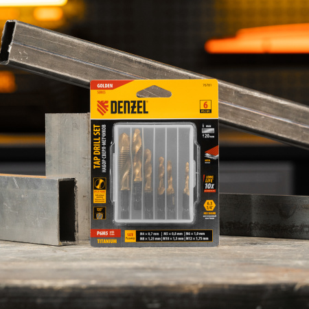 Набор сверл-метчиков, М4-М12, Р6М5 // Denzel