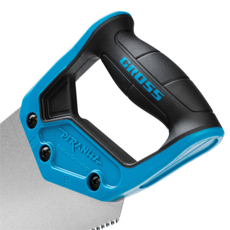 Ножовка по дереву "Piranha", 450 мм, 11-12 TPI, зуб-3D, каленый зуб, двухкомпонентная рукоятка Gross цена