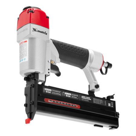 Нейлер-степлер пневматический 2 в 1, гвозди 18GA длина 10-50 мм, скобы 18GA длина 25-40 мм Matrix цена