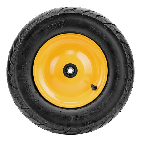 Колесо пневматическое бескамерное 16х4.00-8 D410мм, d20мм, длина оси 104мм Denzel цена