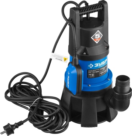 Дренажный насос для грязной воды ЗУБР, 1300 Вт, Профессионал НПГ-Т3-1300