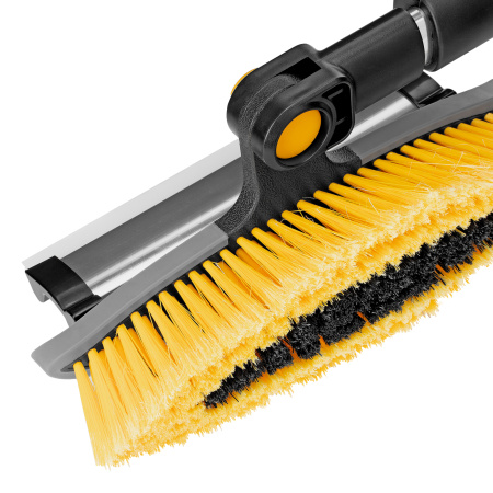 Щетка-сметка со скребком, телескоп, поворотная голова, водосгон 950-1320 мм Denzel цена