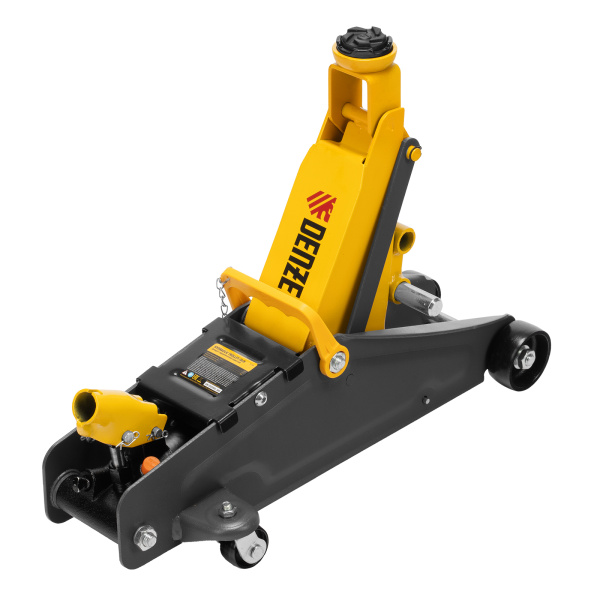 Домкрат гидравлический подкатной с фиксатором, 2,8 т, 135-385 мм Denzel цена