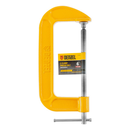 Струбцина G-образная, 6", 150 мм// Denzel цена