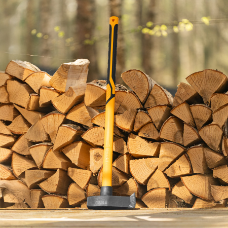 Колун-кувалда 3000 г, кованая, фибергласовая  рукоятка c TPR покрытием, 880 мм Denzel цена