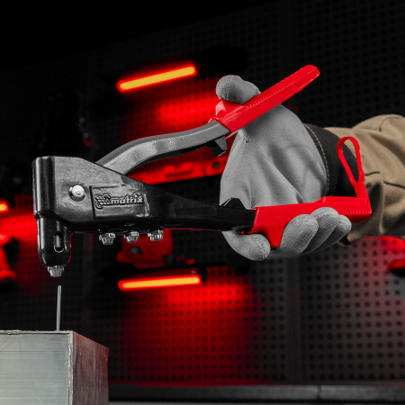 Заклепочник литой, 260 мм, с набором заклепок, заклепки 2.4-3.2-4.0-4.8 мм Matrix цена