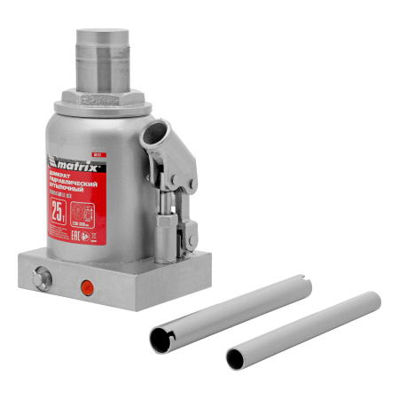 Домкрат гидравлический бутылочный, 25 т, высота подъема 230-360 мм Matrix цена