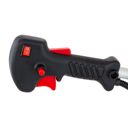 Триммер бензиновый DR-43, 43 см3, неразъемная штанга, состоит из 2 частей Denzel цена