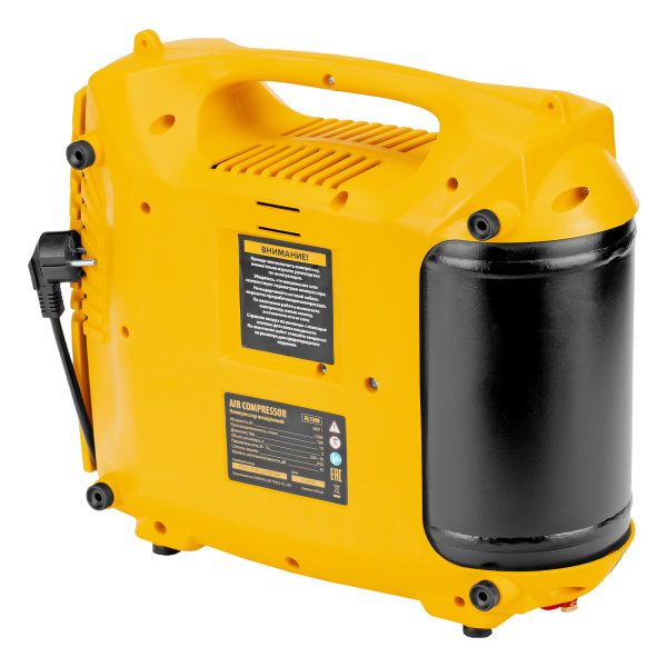 Компрессор воздушный DL1300, 10 бар, 1,3 кВт 180 л/мин 5 л, с набором аксессуаров Denzel