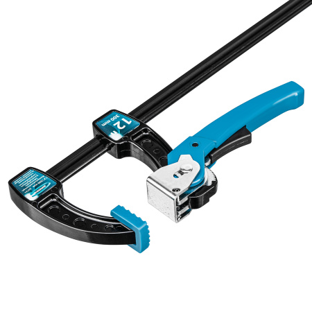 Струбцина реечная быстрозажимная 12, металлический корпус, рычажный храповой механизм, 300 мм Gross цена