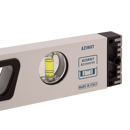 Уровень алюминиевый, 600 мм, усиленный, рукоятки, фрезерованный, 3 глазка, магнитный Gross цена