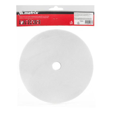 Насадка полировальная "под липучку", 180 мм, короткая плетеная шерстяная нить Matrix