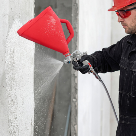 Картушный пистолет для штукатурки, V= 9,5 л, сопла 4, 6 и 8 мм Matrix цена