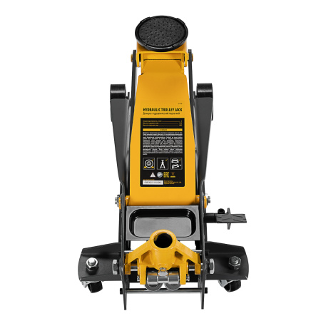 Домкрат гидравлический подкатной 3 т, с фиксатором, быстрый подъем, 135-480 мм, профессиональный Denzel цена