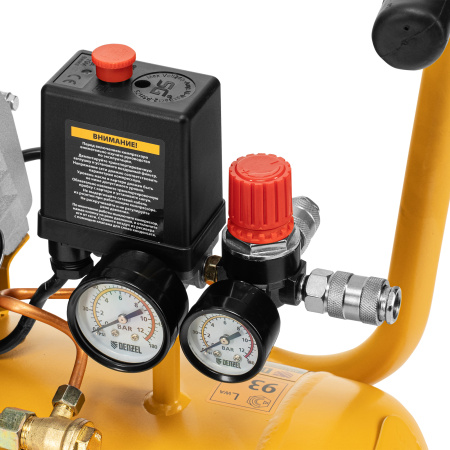 Компрессор воздушный, прямой привод DC1500/50, 1.5 кВт, 50 литров, 220 л/мин Denzel